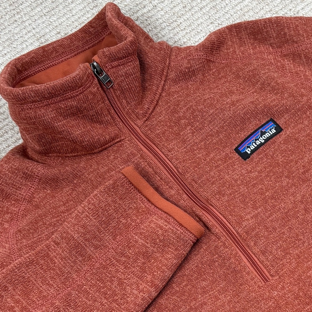 Patagonia Better Sweater 1/4 Zip Women M Rust Red Gorpcore Outdoor Hiking NWT